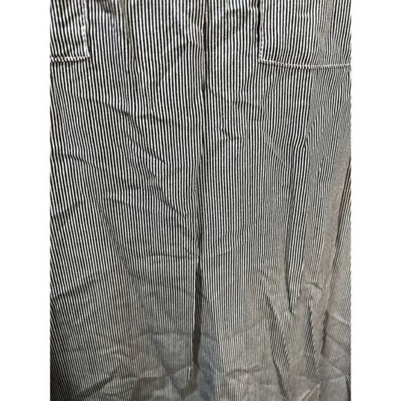 Linen Blend‎ Tunic Shirt Dress Black and White Pin Stripes Size 8 - Picture 6 of 6